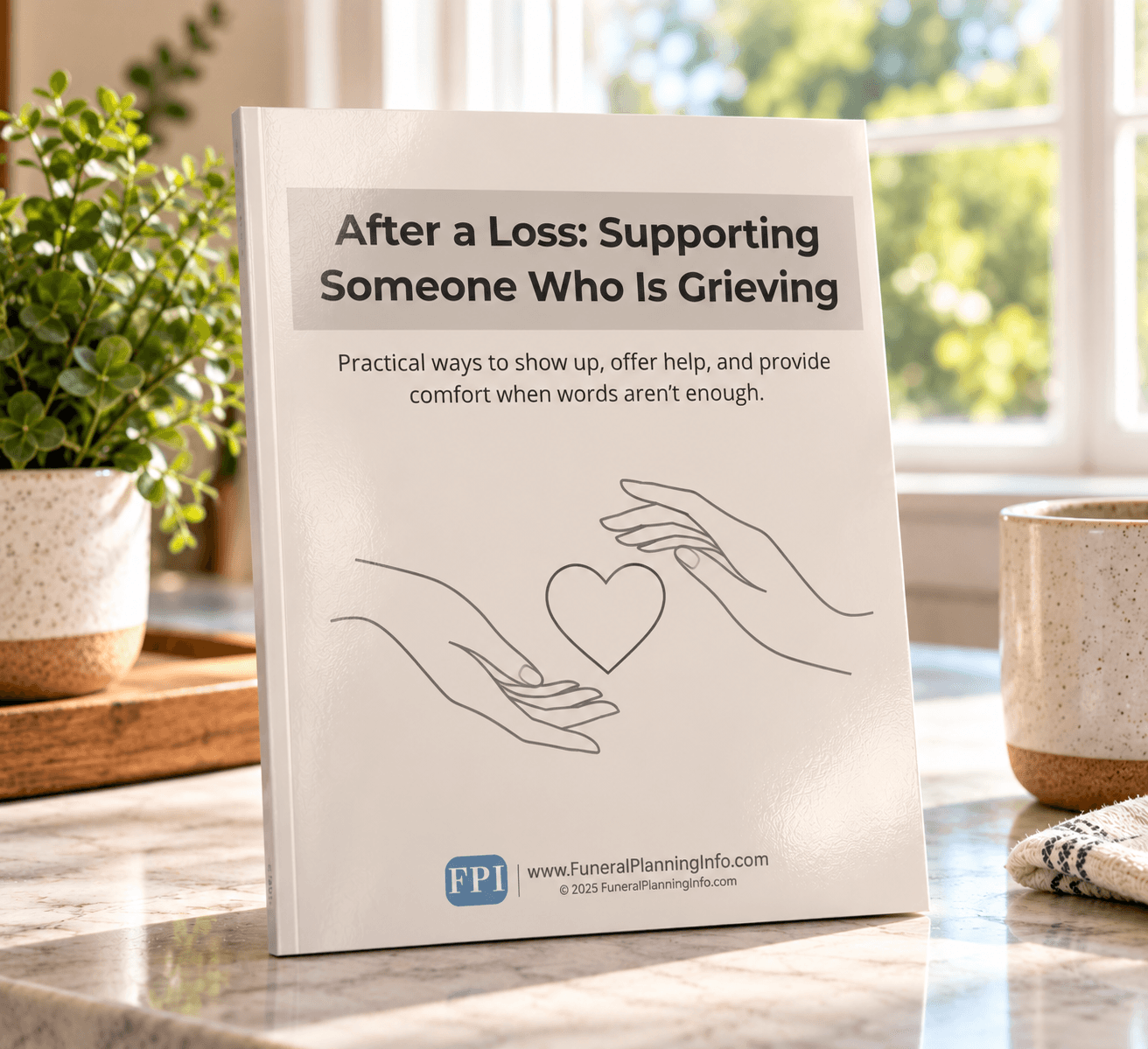 Free guide to supporting someone who is grieving with practical ways to offer comfort and help